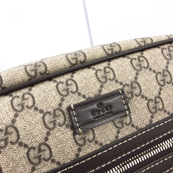 Gucci GG  Monogram Canvas Coated Messenger Bag