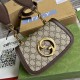 Gucci ‎698643 Blondie Bag In GG Coated Canvas Leather Shoulder Bag