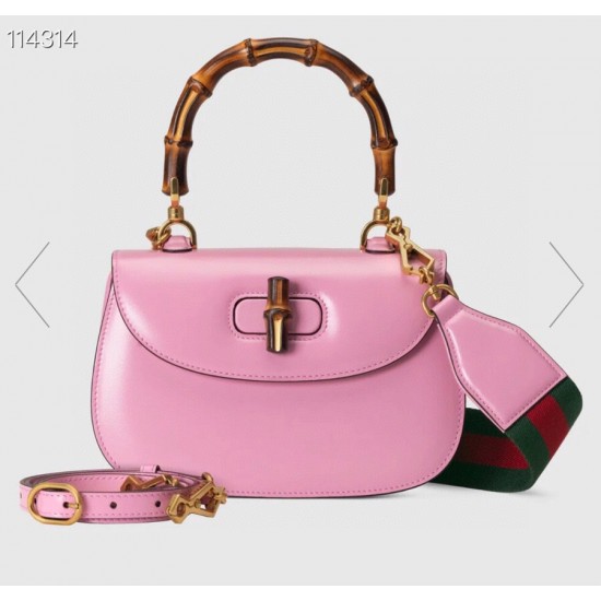 Gucci Bamboo 1947 small top handle Pink