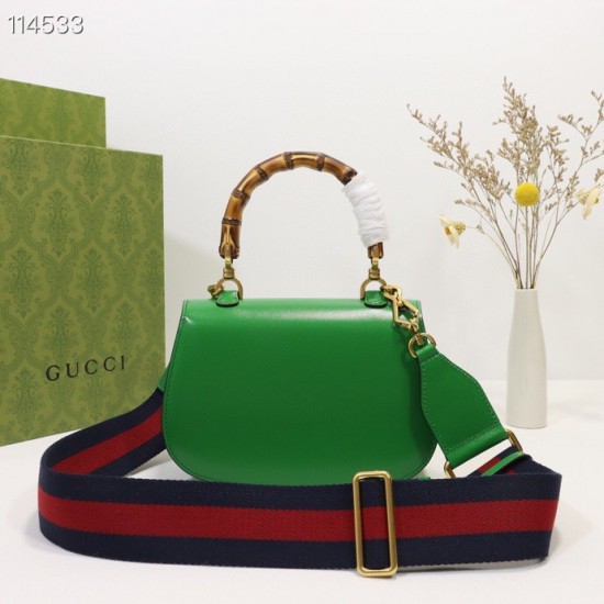 Gucci Bamboo 1947 Small Top Handle Bag Green