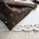 LOUIS VUITTON BLACK MONOGRAM COATED CAVAS AND CERISE LEATHER PALLAS BB GOLD HEARDWARE HANDBAG