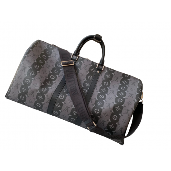 Louis Vuitton x Nigo Keepall Bandouliere 55 Monogram Stripes Eclipse